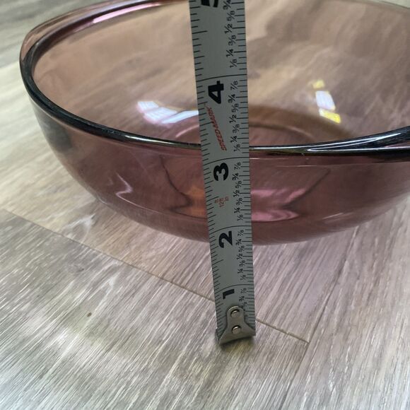 Pyrex 024-S 2qt Cranberry Ribbed Casserole Dish W/ Lid Vintage - Picture 8 of 8